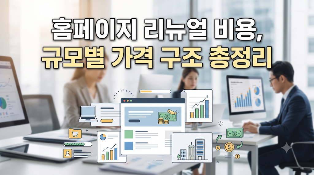 홈페이지 리뉴얼 비용, 규모별 가격 구조 총정리