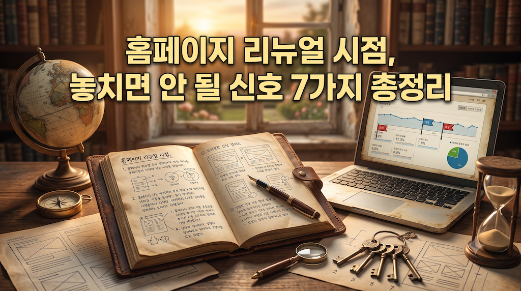 홈페이지 리뉴얼 시점, 놓치면 안 될 신호 7가지 총정리